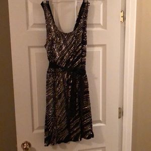 Express Gold Sequin Minidress